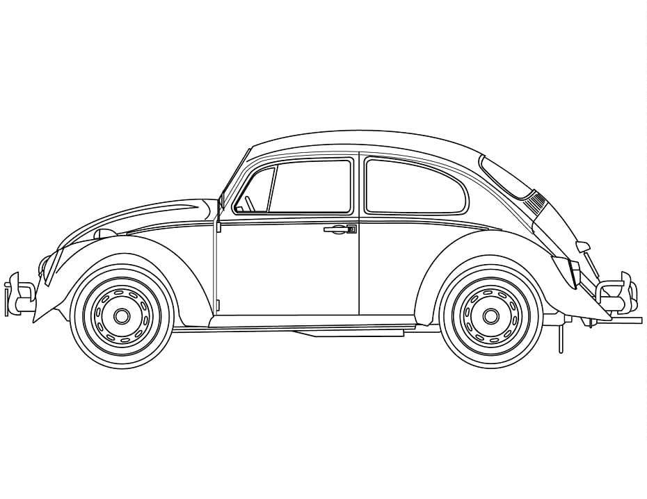 Desenho deVolkswagen Fusca para colorir