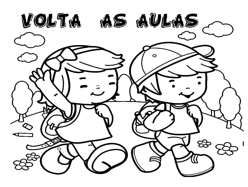 Desenho deVolta às Aulas 2 para colorir