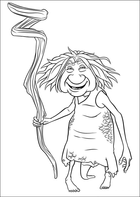 Desenho deVovó de Os Croods para colorir