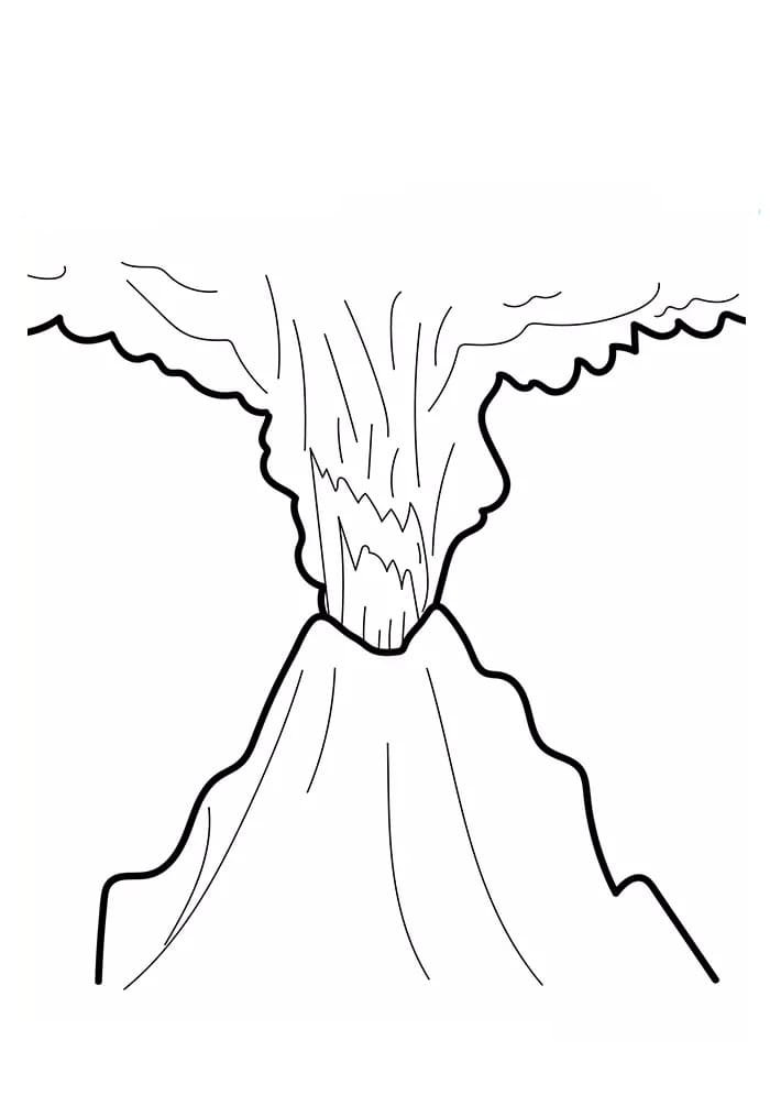 Desenho deVulcão em Erupção 3 para colorir