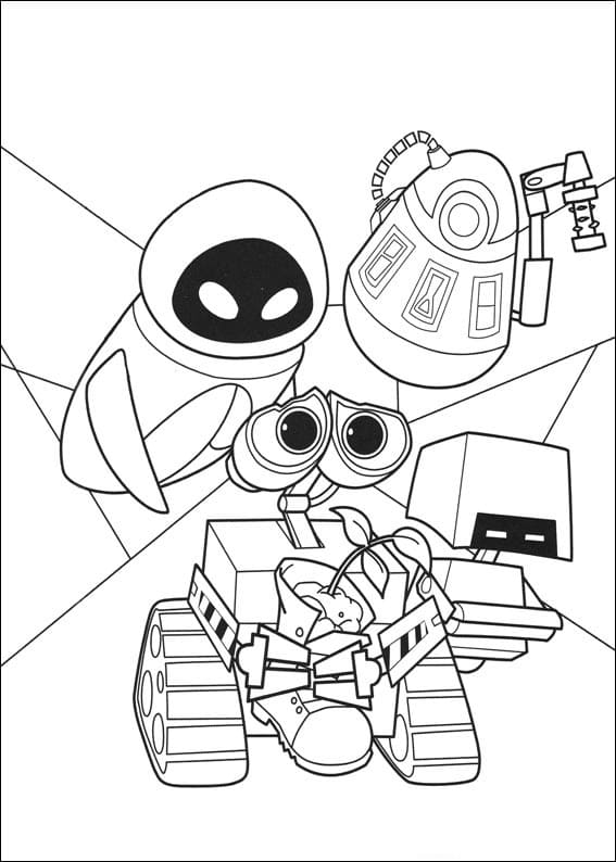 Desenhos de Wall-E para colorir