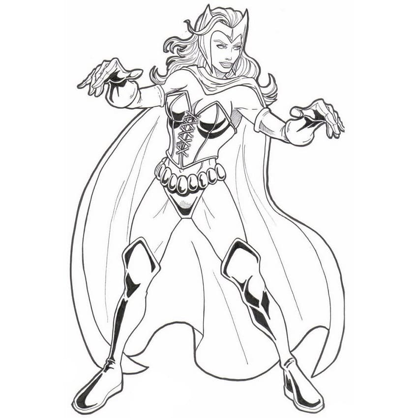 Desenho de Wanda Maximoff 5 para colorir