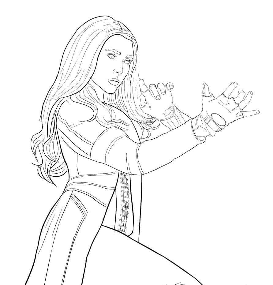 Desenho de Wanda Maximoff 7 para colorir