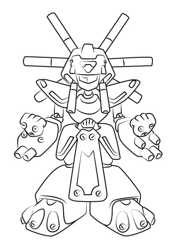 Desenho deWarbandit Medabots para colorir