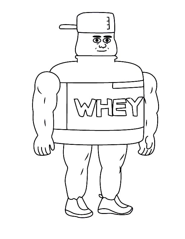 Desenho deWhey de Maçã e Cebolinha para colorir