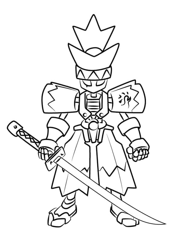 Desenho deWhitesword Medabots para colorir