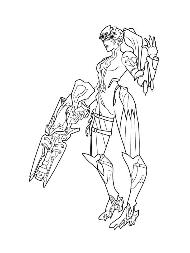 Desenho deWidowmaker Overwatch para colorir