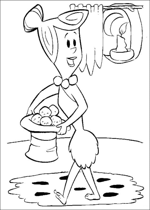 Desenho deWilma Flintstone para colorir