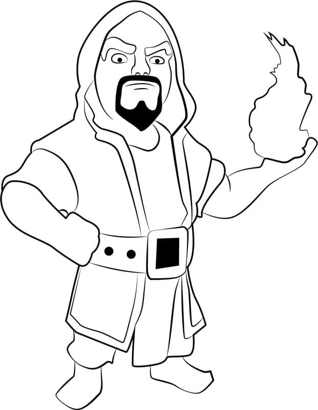 Desenho deWizard Clash of Clans para colorir