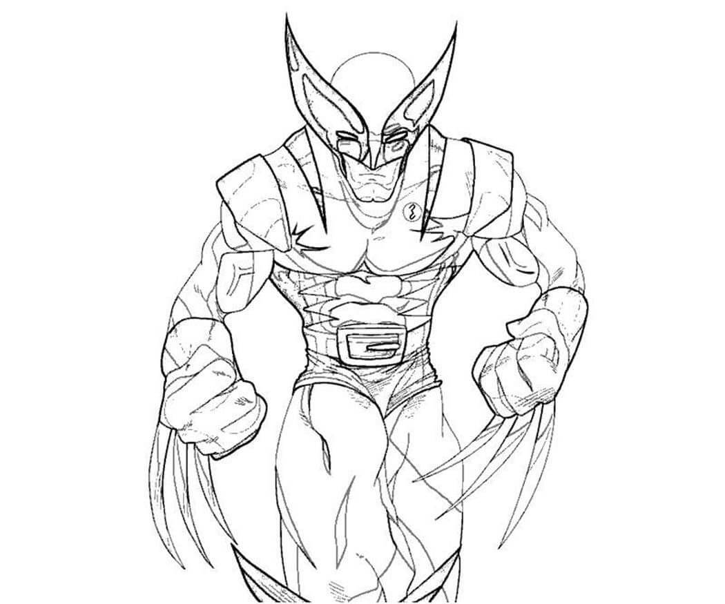 Desenho deWolverine de Ação 1 para colorir