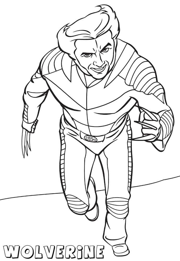 Desenho deWolverine de Ação 5 para colorir