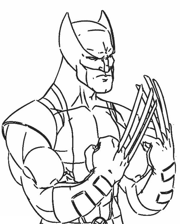 Desenho deWolverine de Ação 6 para colorir