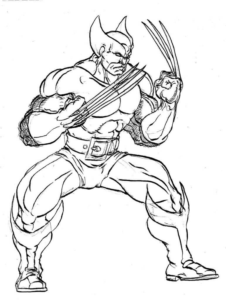 Desenho deWolverine Zangado 1 para colorir