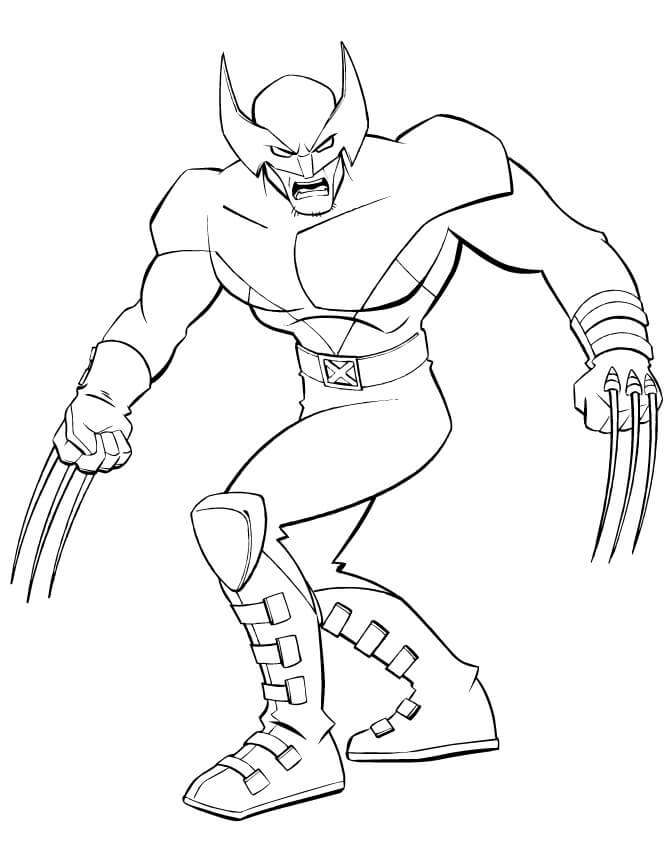 Desenho deWolverine Zangado 2 para colorir