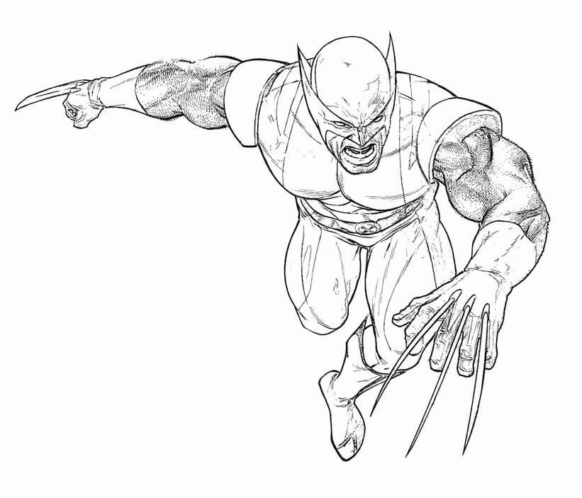 Desenho deWolverine Zangado 3 para colorir