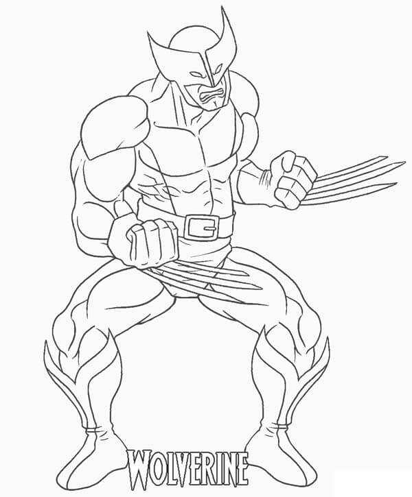 Desenho deWolverine Zangado para colorir