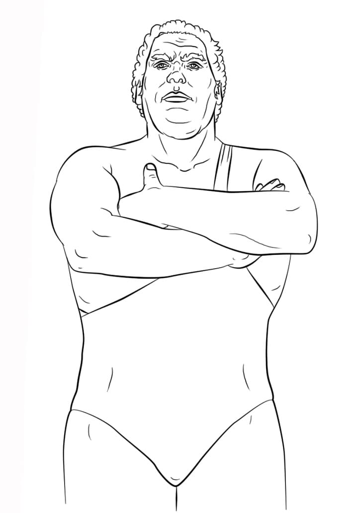 Desenho deWWE Andre The Giant para colorir