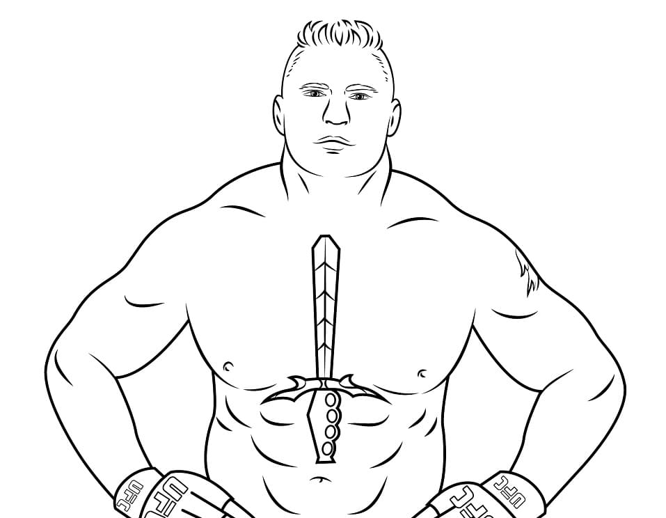 Desenho deWWE Brock Lesnar para colorir