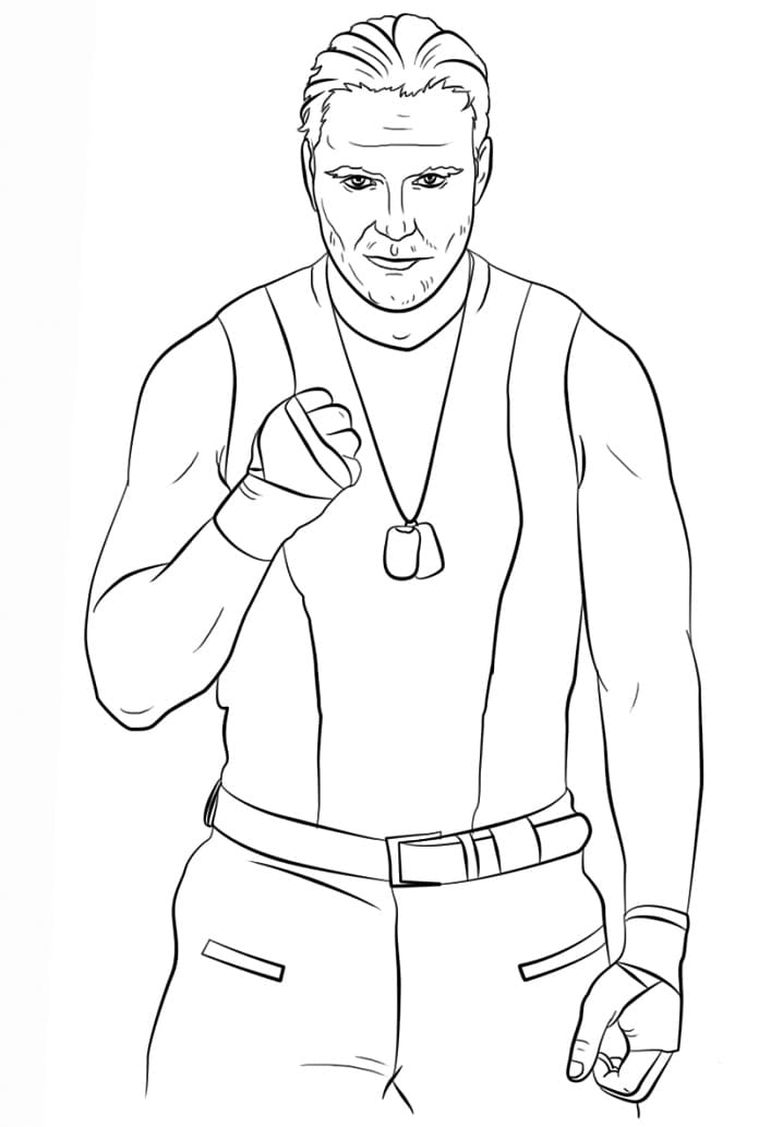 Desenho deWWE Dean Ambrose para colorir