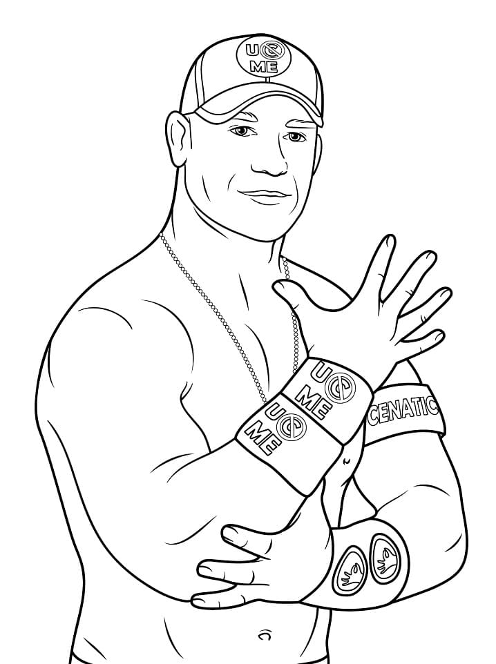 Desenho deWWE John Cena para colorir