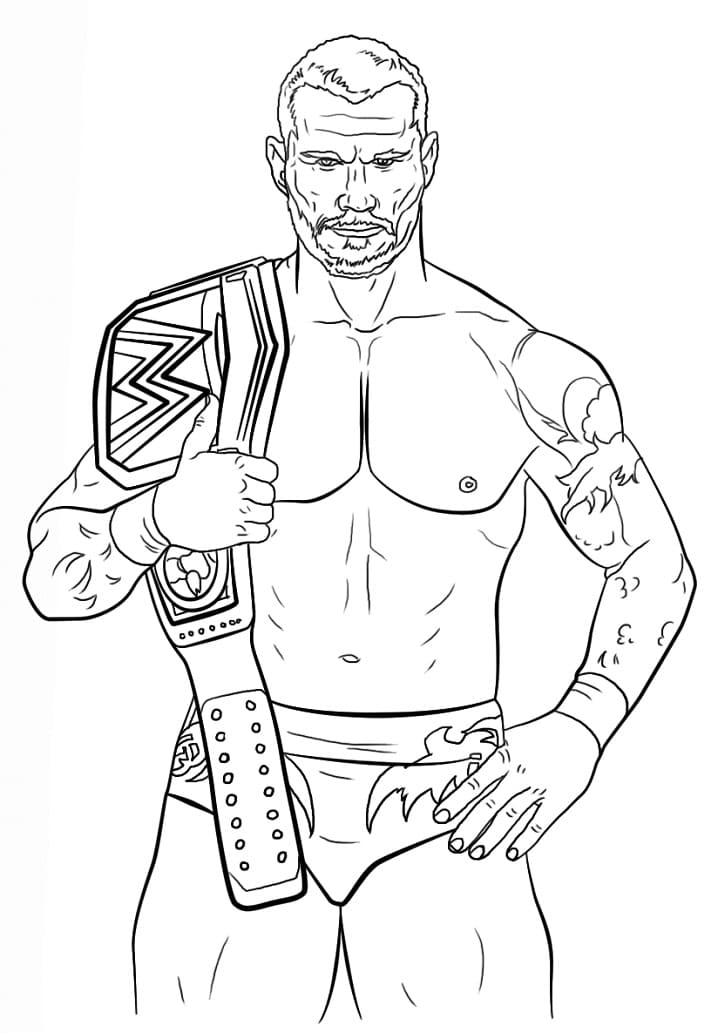 Desenho deWWE Randy Orton para colorir