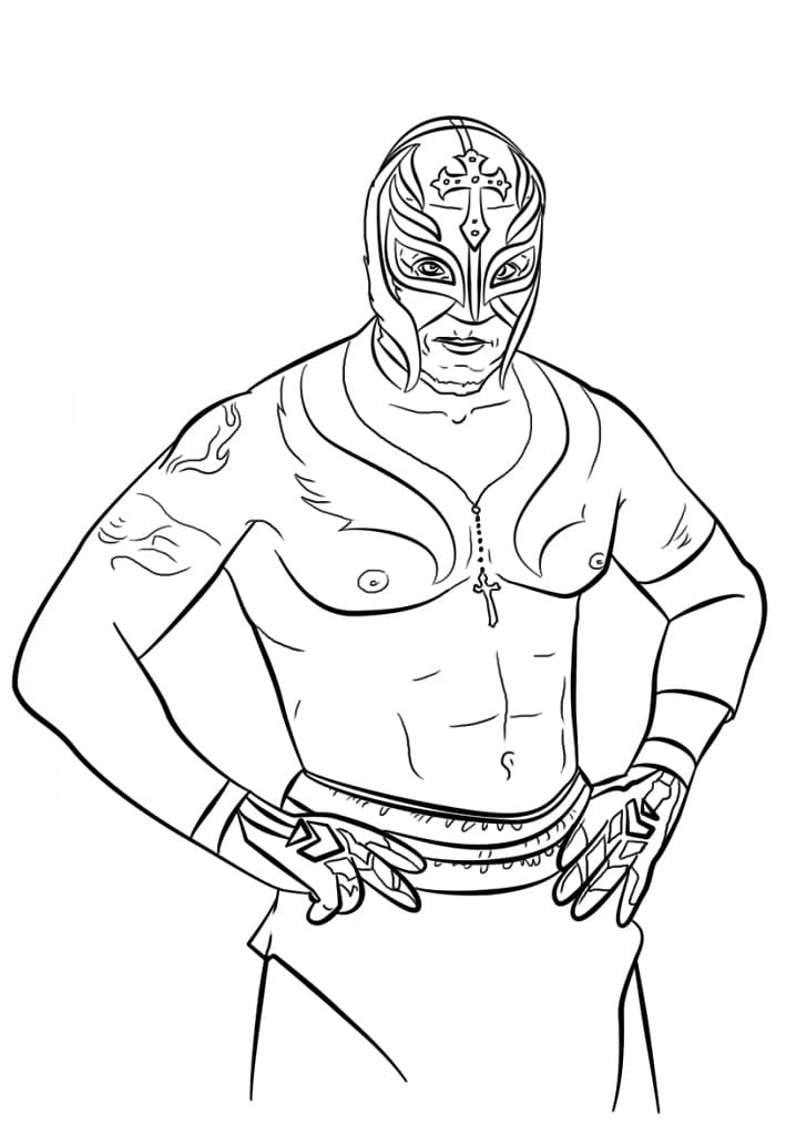 Desenho deWWE Rey Mysterio para colorir