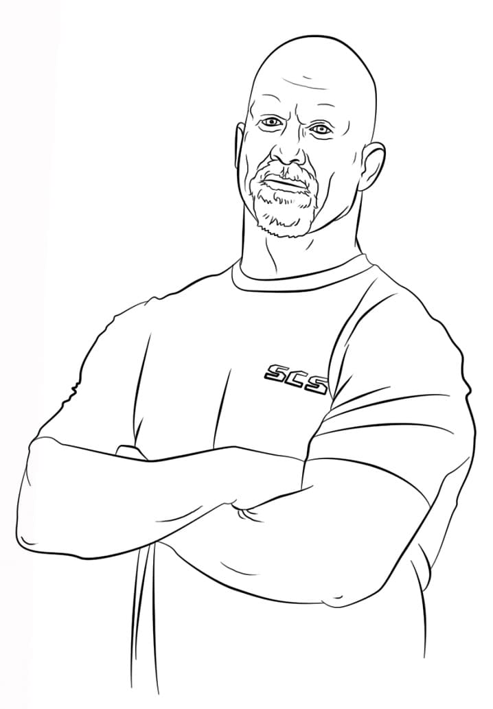 Desenho deWWE Stone Cold para colorir