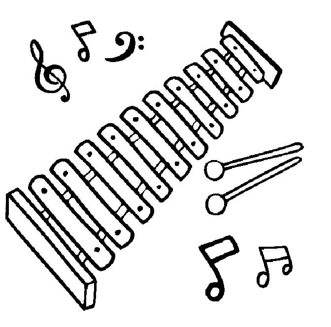 Desenho deXilofone Simples 2 para colorir