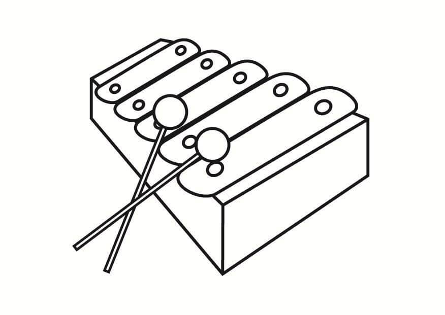 Desenho deXilofone Simples 3 para colorir