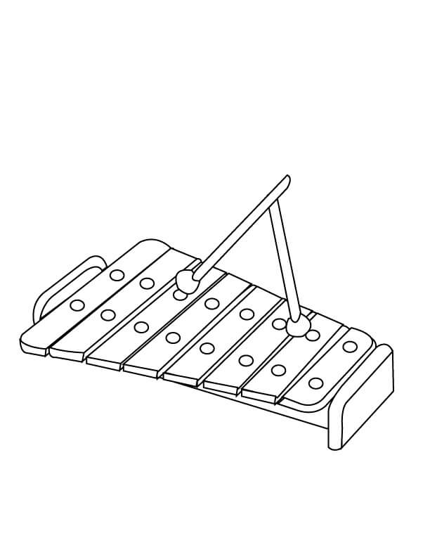 Desenho deXilofone Simples 4 para colorir