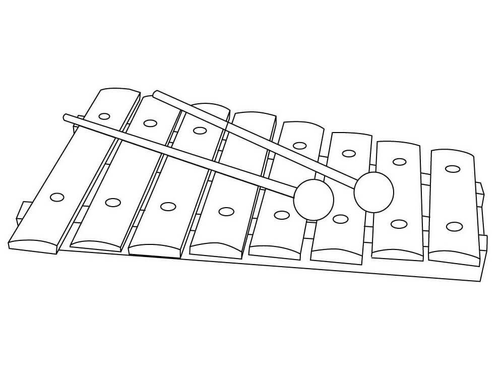 Desenho deXilofone Simples 7 para colorir