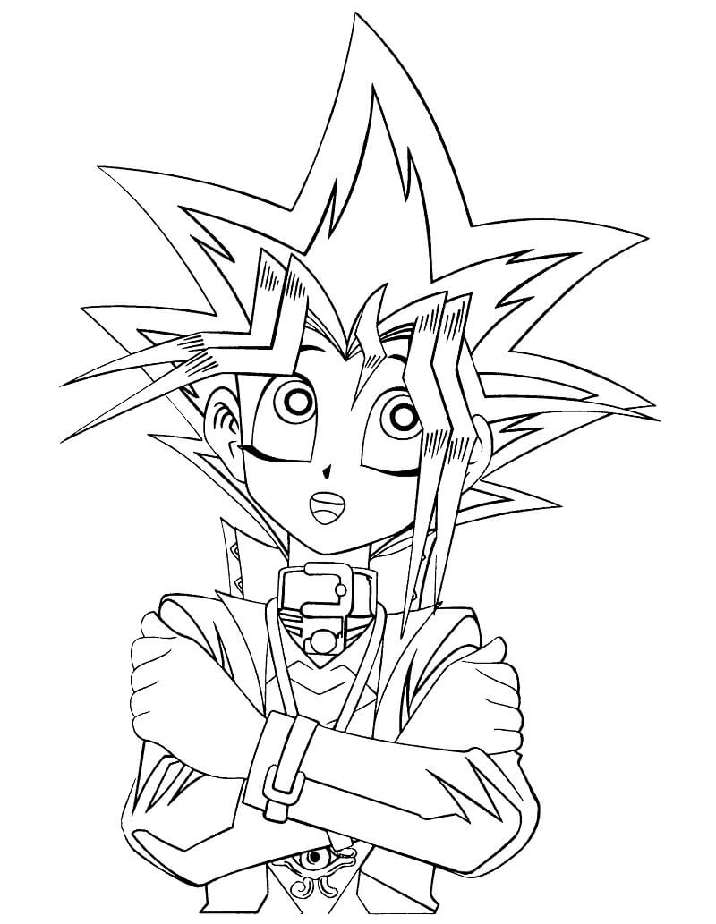 Desenho deYugi Muto de Yu-Gi-Oh! 1 para colorir