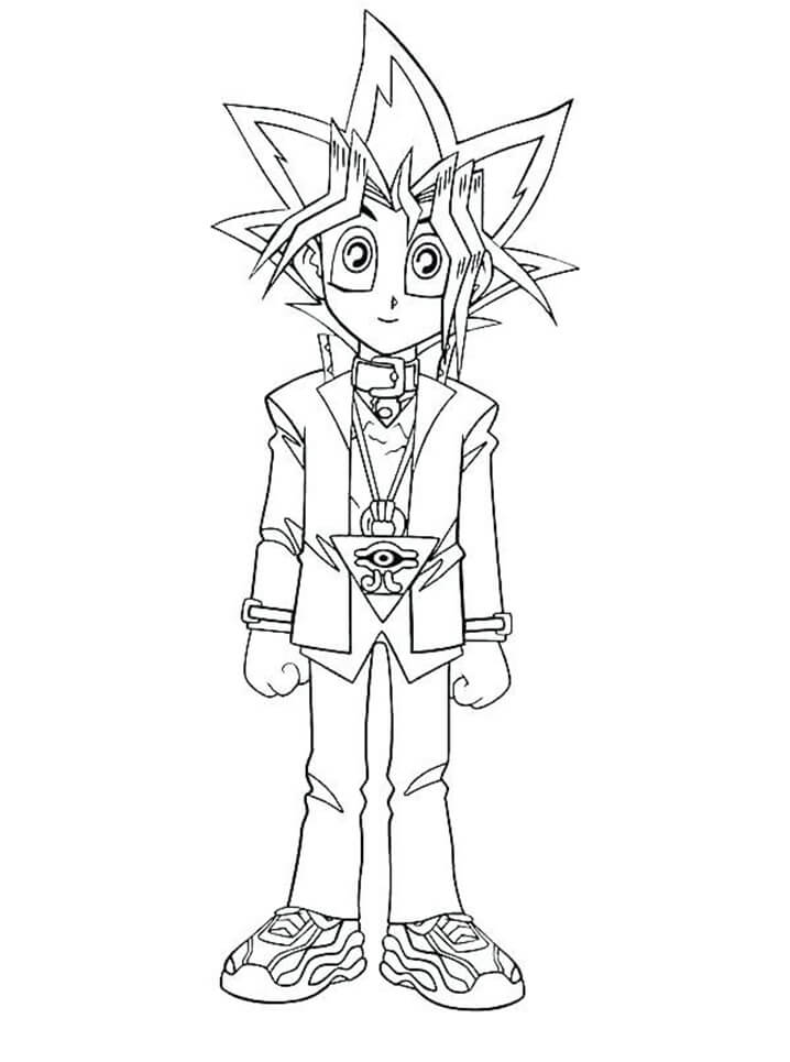 Desenho deYugi Muto de Yu-Gi-Oh! 2 para colorir