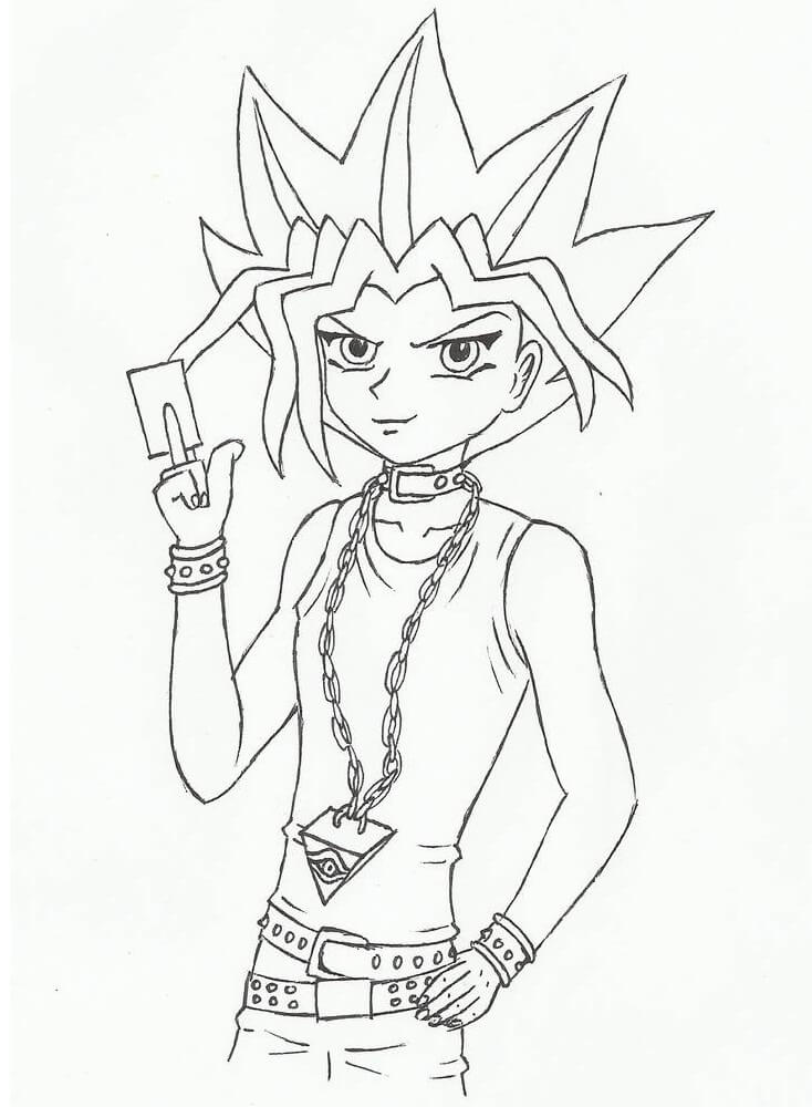 Desenho deYugi Muto de Yu-Gi-Oh! 6 para colorir