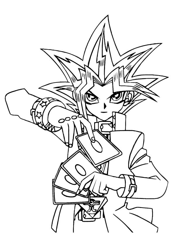 Desenho deYugi Muto de Yu-Gi-Oh! 8 para colorir