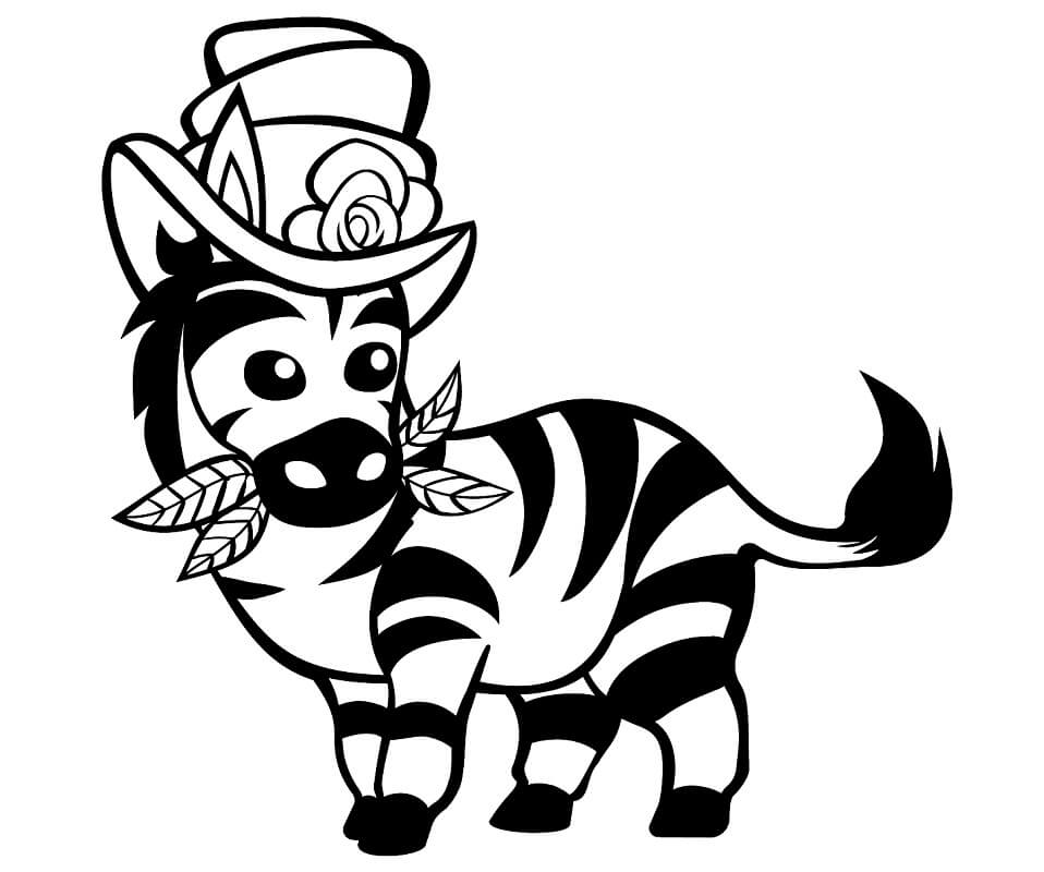 Desenho deZebra Fofa para colorir