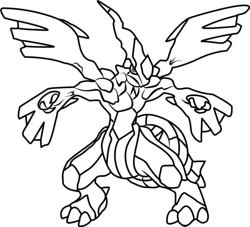 Desenho deZekrom Pokemon para colorir