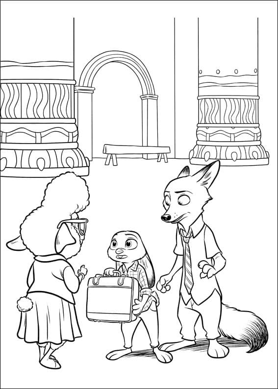 Desenho deZootopia 1 para colorir