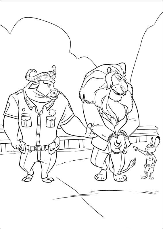 Desenho deZootopia 3 para colorir