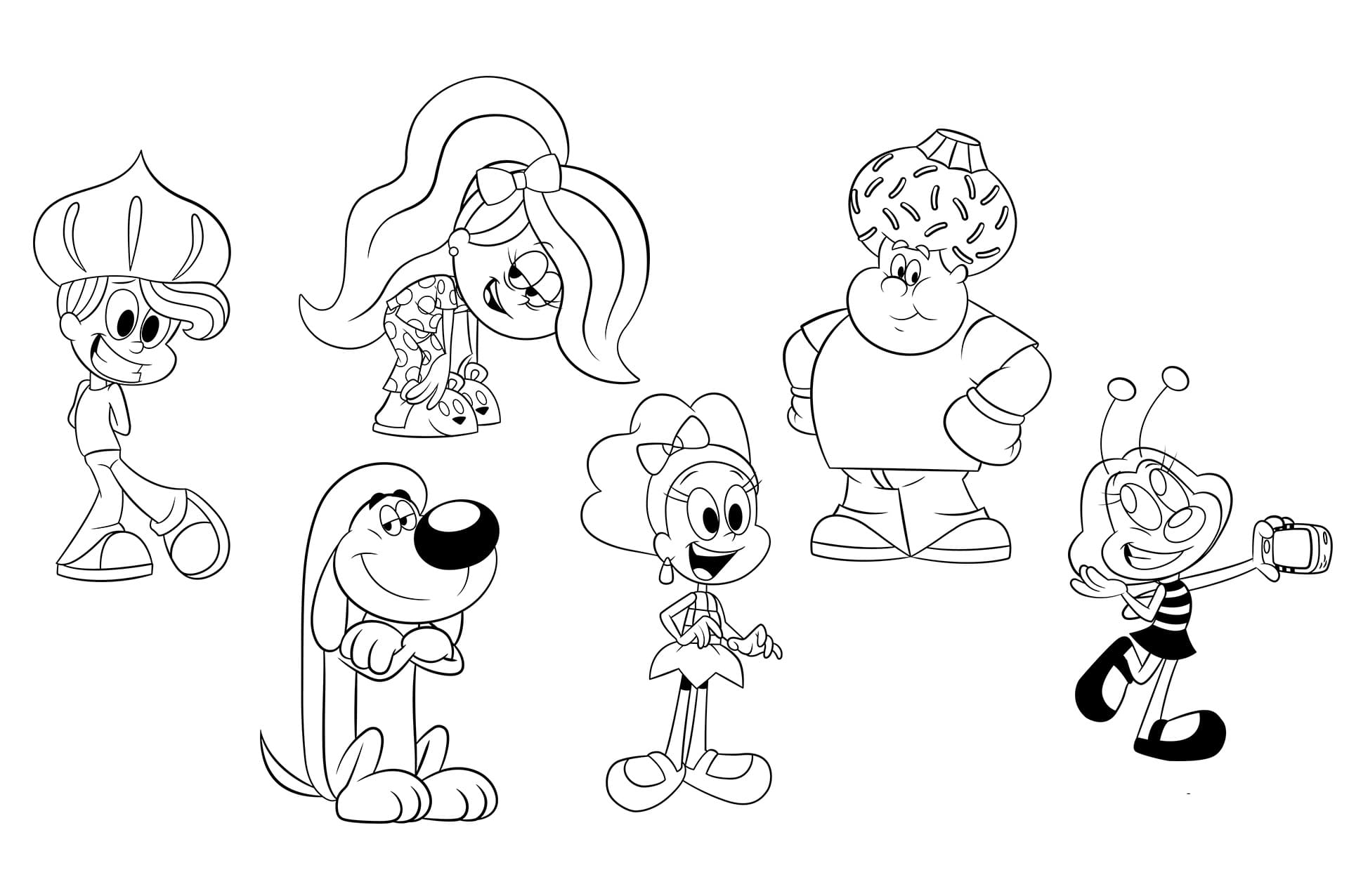 Desenho deZuzubalândia Personagens para colorir