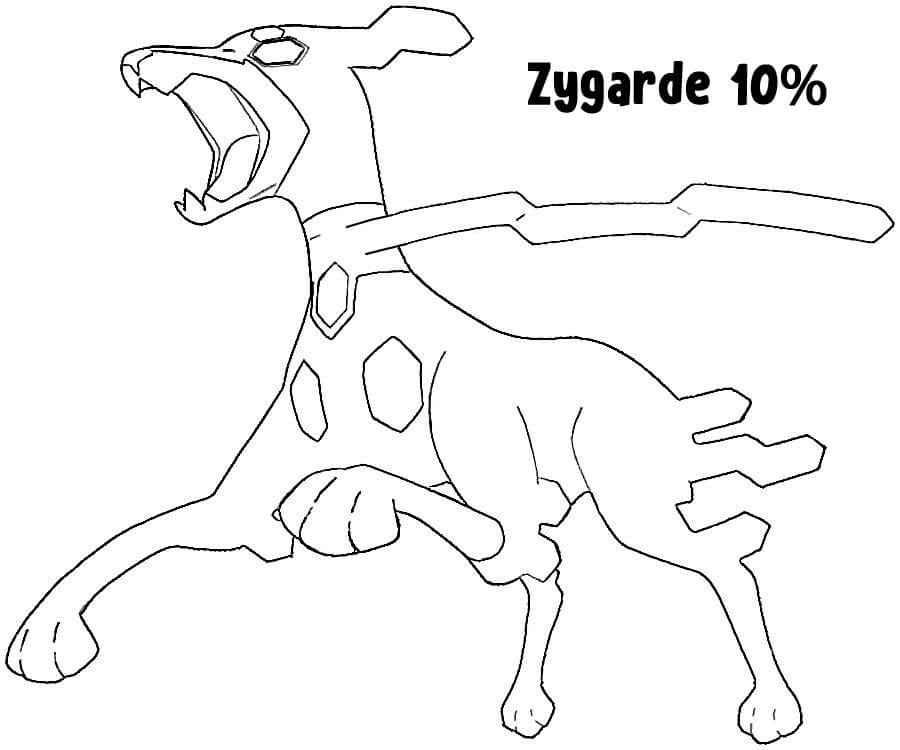 Desenho de Zygarde 10% Formulário para colorir