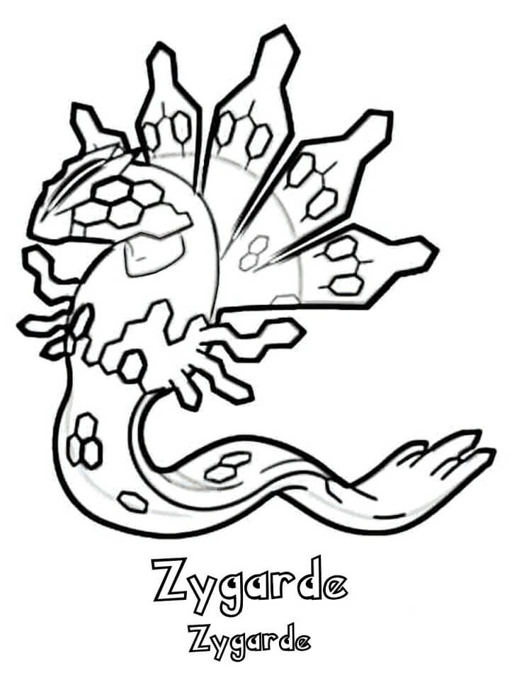 Desenho de Zygarde 50% Formulário para colorir