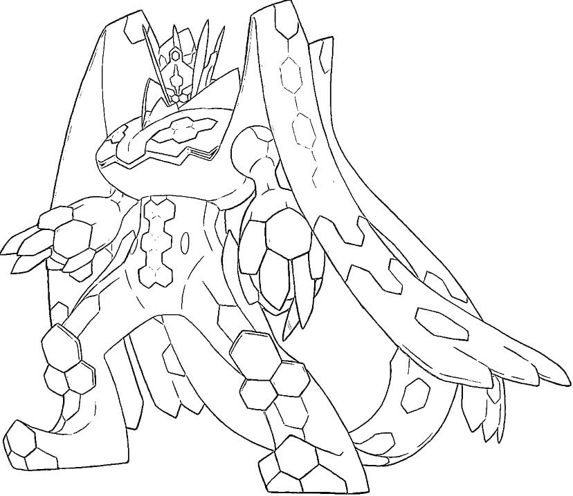 Desenho de Zygarde Formulário Completo para colorir