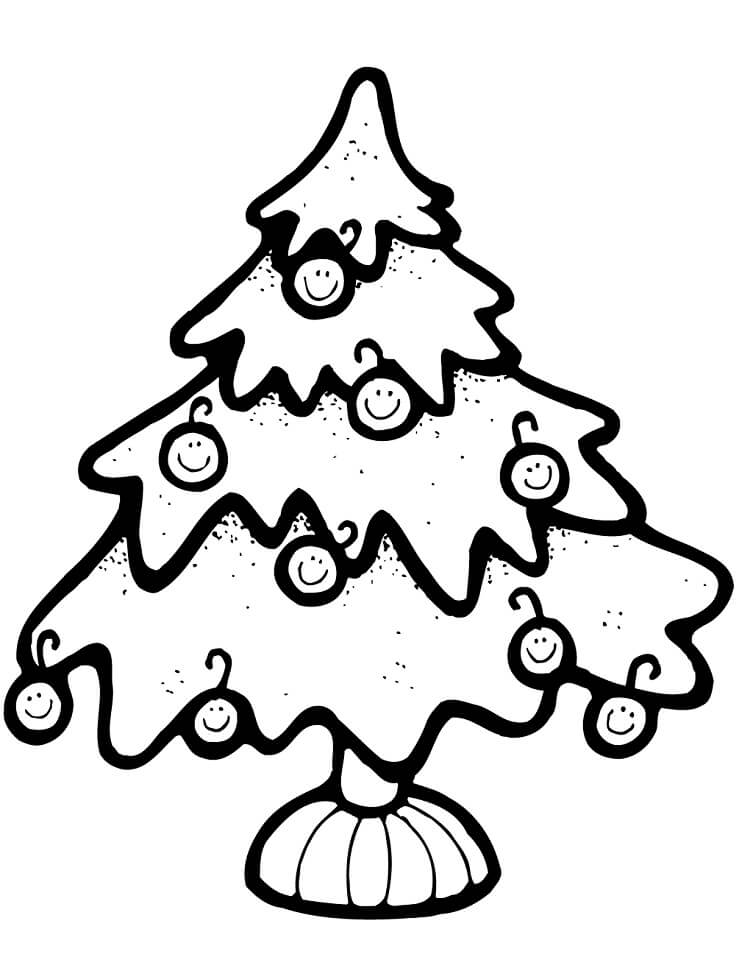 Desenho deÁrvore de Natal 10 para colorir