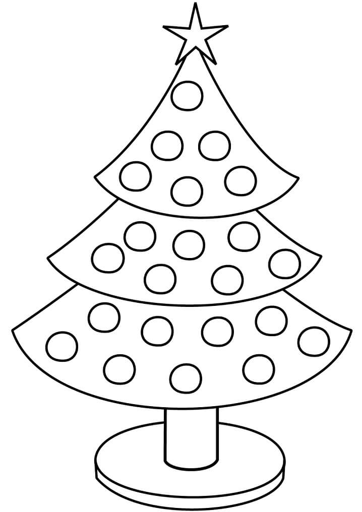 Desenho deÁrvore de Natal 4 para colorir