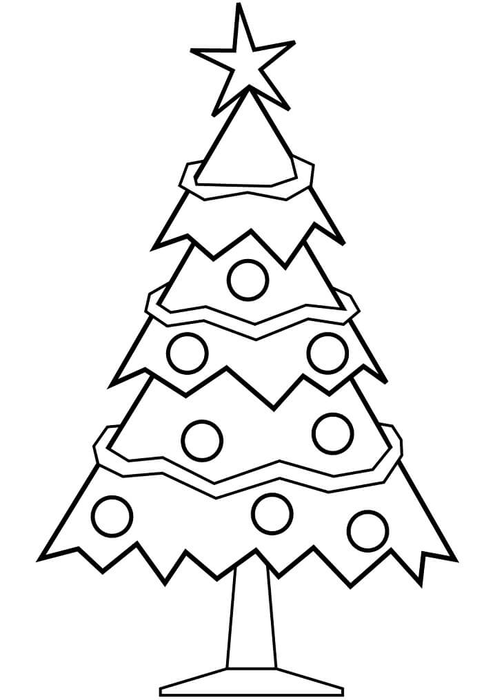 Desenho deÁrvore de Natal 6 para colorir