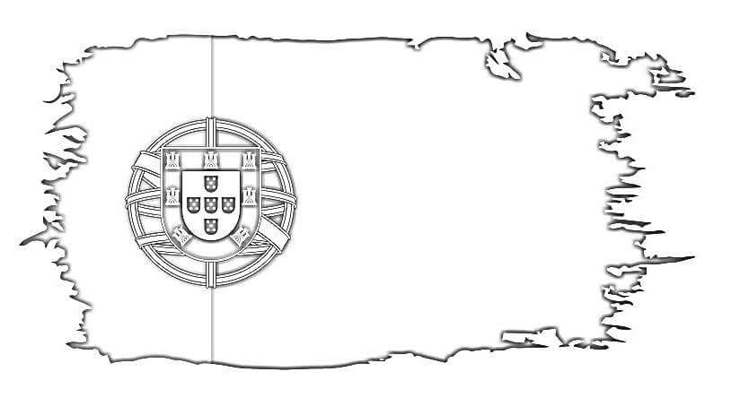 Desenho deBandeira de Portugal 4 para colorir