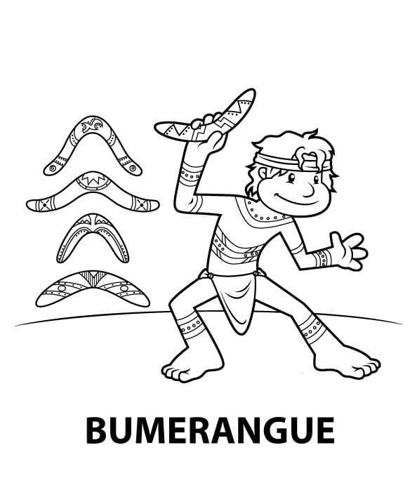 Desenhos de Bumerangue para colorir