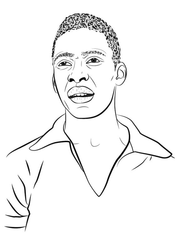 Desenho dePelé Jogadores de Futebol 4 para colorir