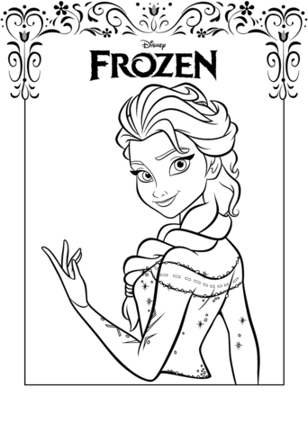 Desenhos de Elsa para colorir